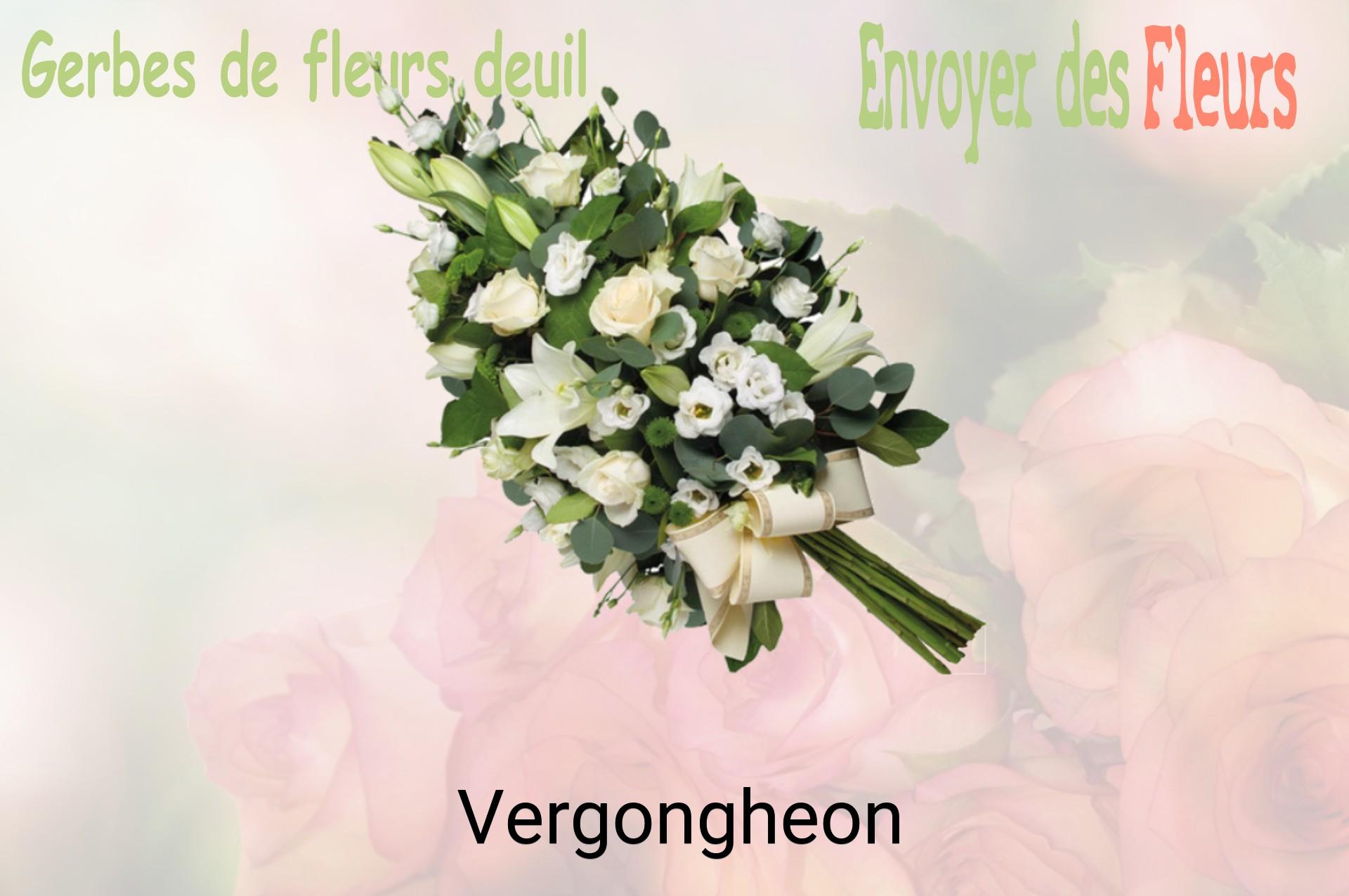 Gerbe de fleurs de deuil livrée à Vergongheon